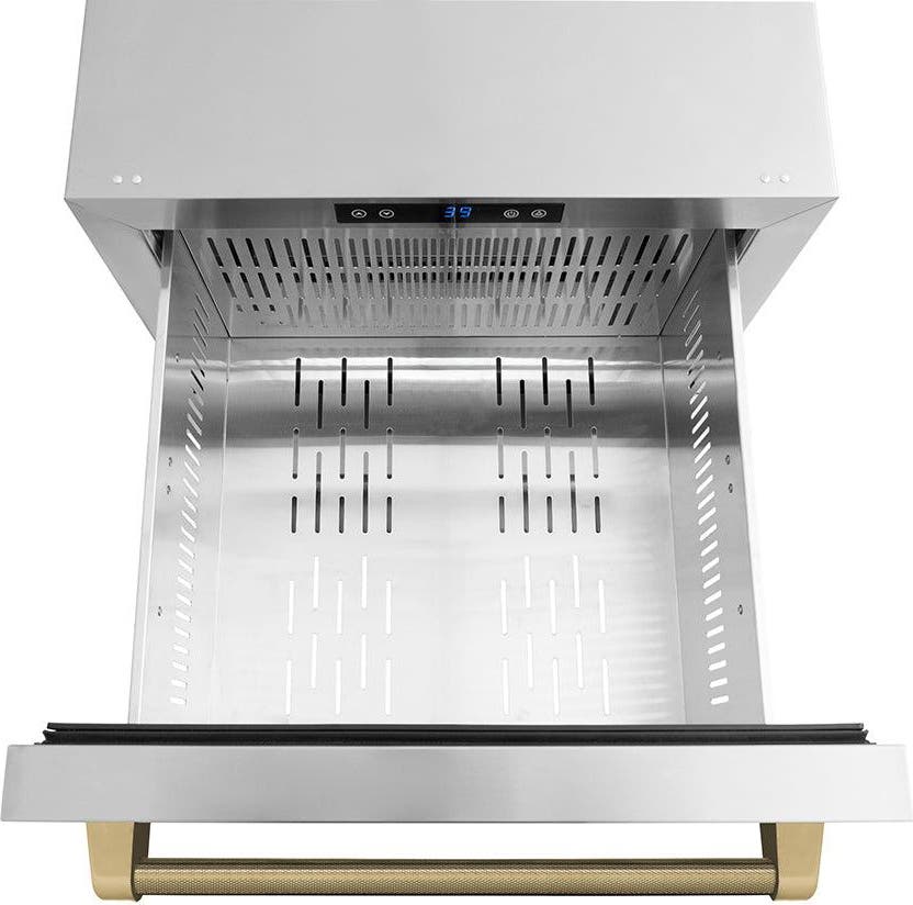 Zline RDSOZST24KCB Stainless Steel Doors And Champagne Bronze Helix H...