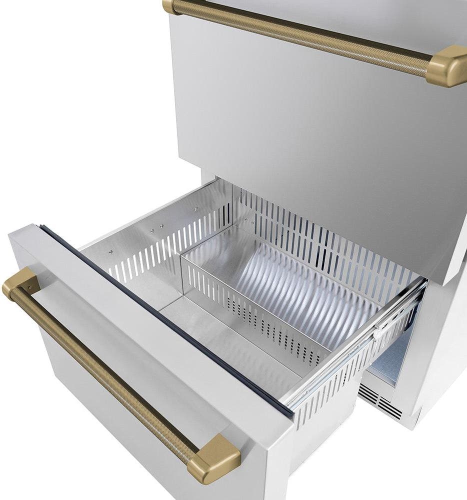 Zline RDSOZST24KCB Stainless Steel Doors And Champagne Bronze Helix H...
