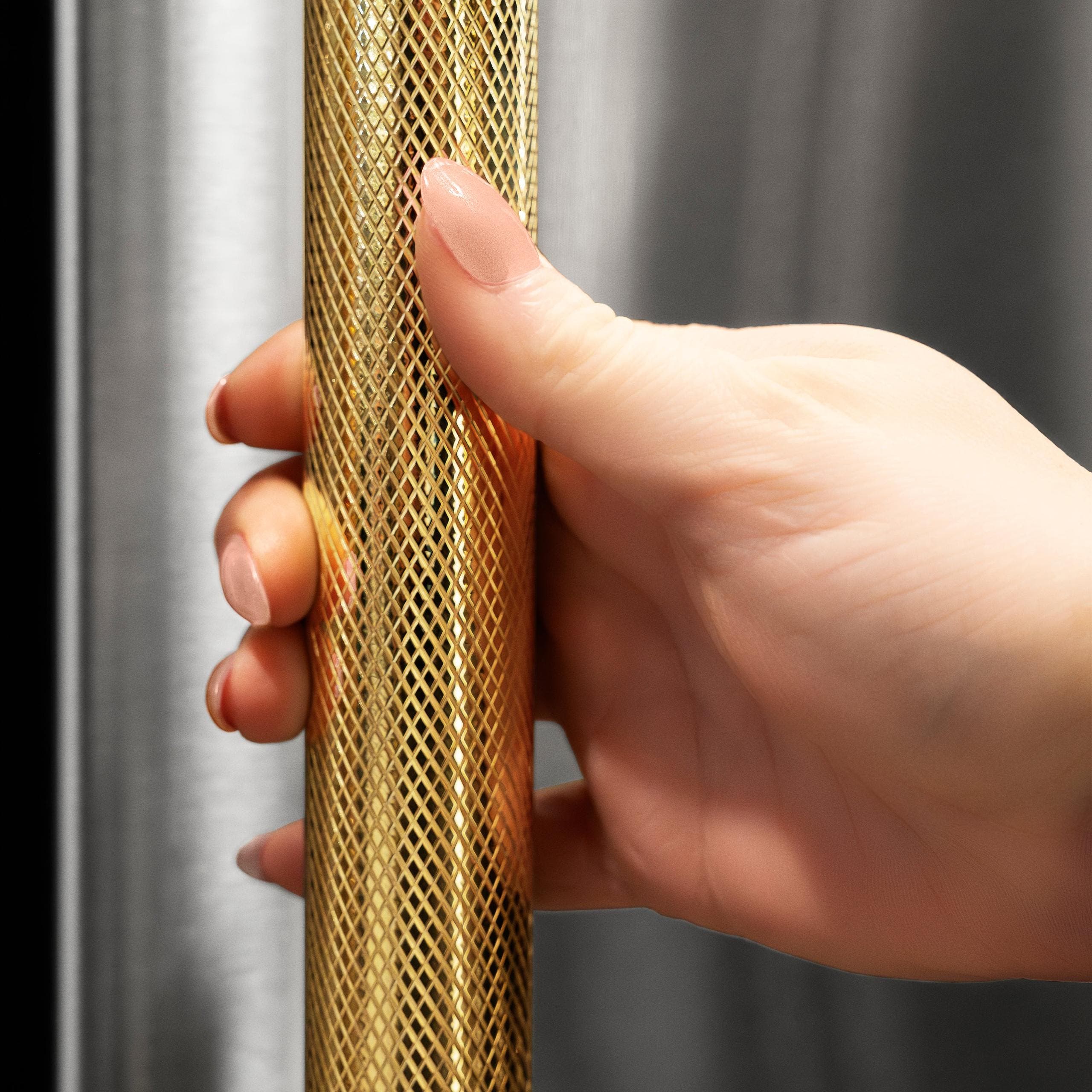 Zline RDSOZBS24KG Black Stainless Steel Doors And Polished Gold Heli...