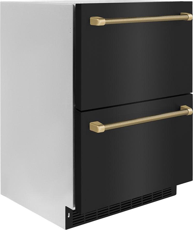 Zline RDSOZBS24KCB Black Stainless Steel Doors And Champagne Bronze H...