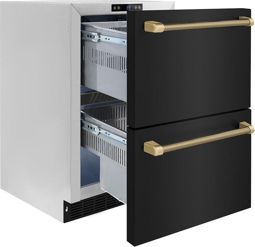 Zline RDSOZBS24KCB Black Stainless Steel Doors And Champagne Bronze H...