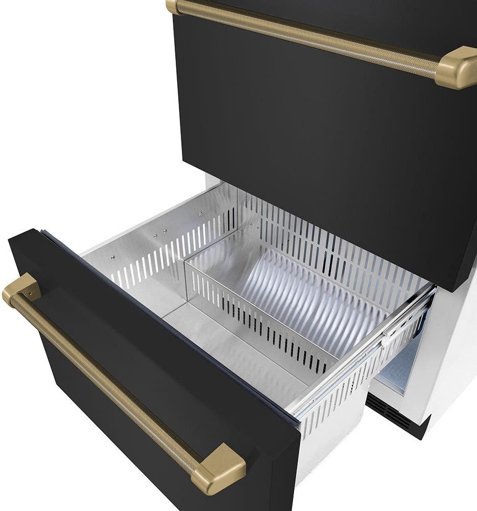 Zline RDSOZBS24KCB Black Stainless Steel Doors And Champagne Bronze H...