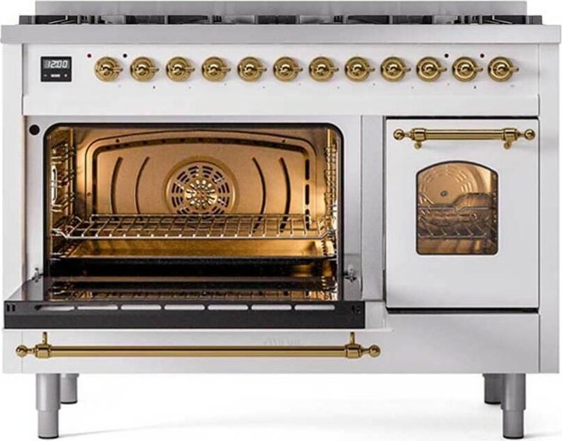 Ilve UP488NMPWHG Nostalgie II 48 inch Dual Fuel Range | Plesser's