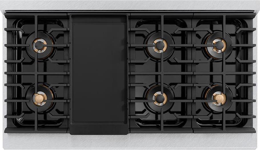 Zline PSRTSZ48MB Satin Stainless Steel And Matte Black Accents