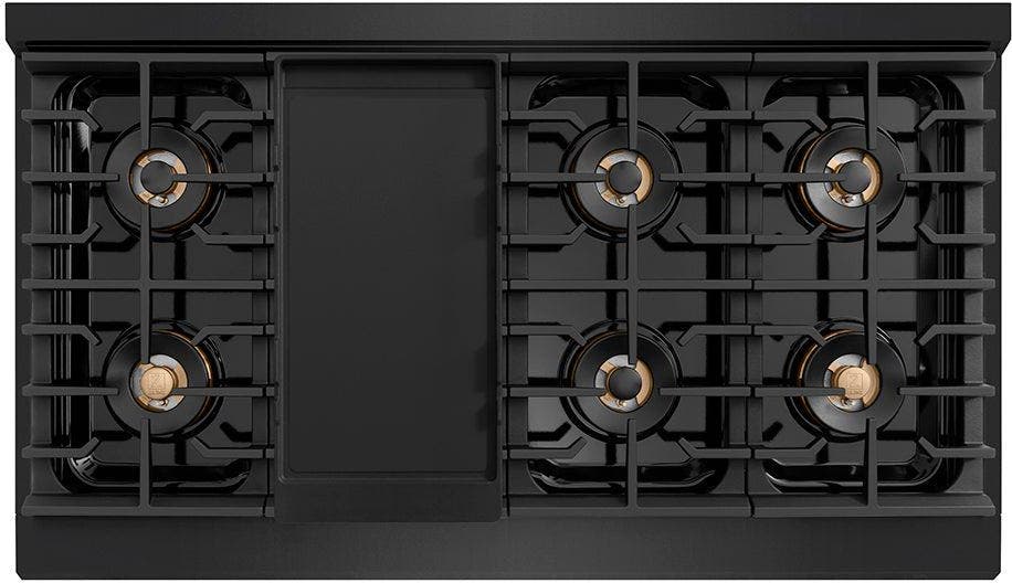 Zline PSRTBZ48CB Black Stainless Steel And Champagne Bronze Accents