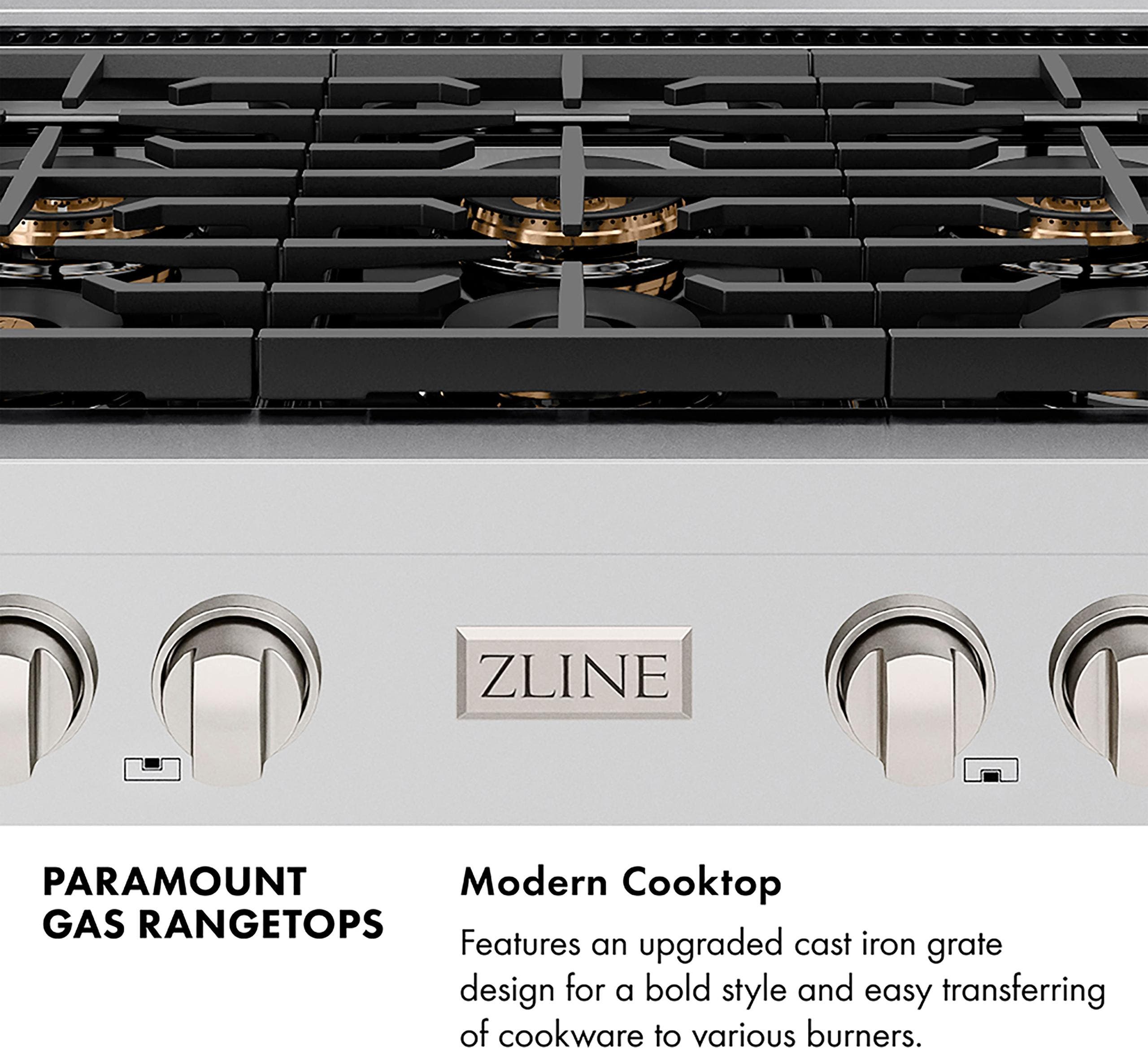 Zline PSRTZ30MB Stainless Steel And Matte Black Accents