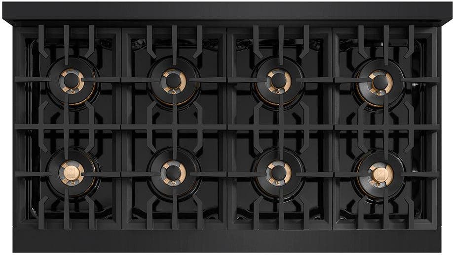 Zline PCRTBZ48G Black Stainless Steel And Polished Gold Accents