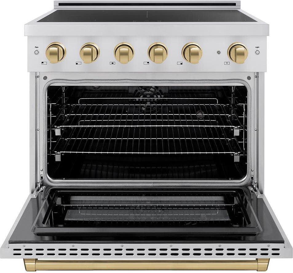 Zline SINRZ36CB Stainless Steel With Champagne Bronze Accents