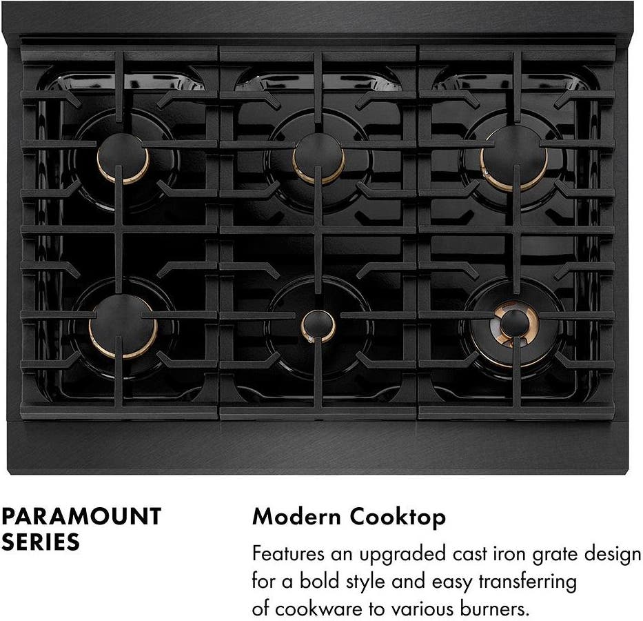 Zline SGRBSZ36MBCB Black Satin Stainless Steel With Matte Black And C...