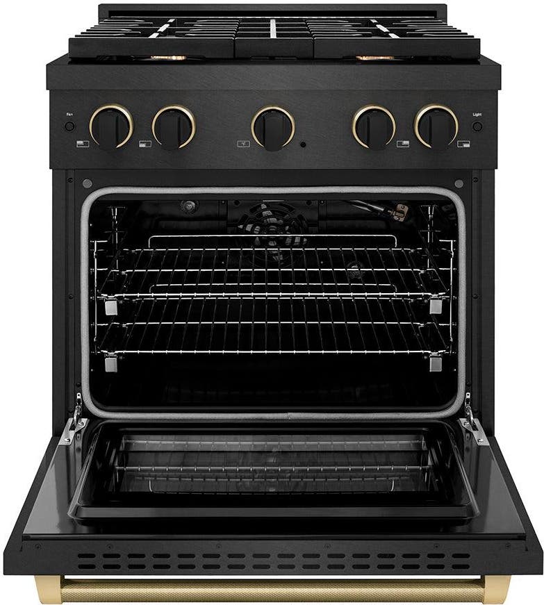 Zline SGRBSZ30MBCB Black Satin Stainless Steel With Matte Black And C...