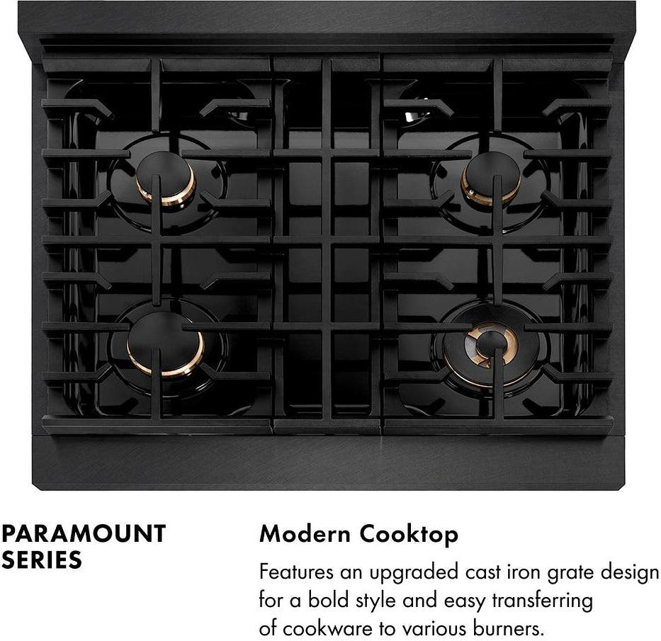 Zline SGRBSZ30MBCB Black Satin Stainless Steel With Matte Black And C...