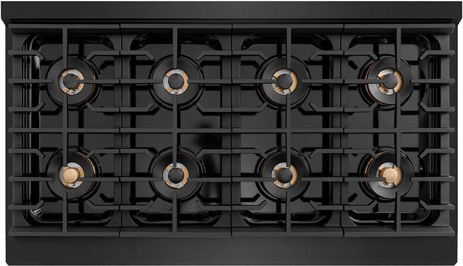 Zline PSGRBZ48CB Black Stainless Steel And Champagne Bronze Accents