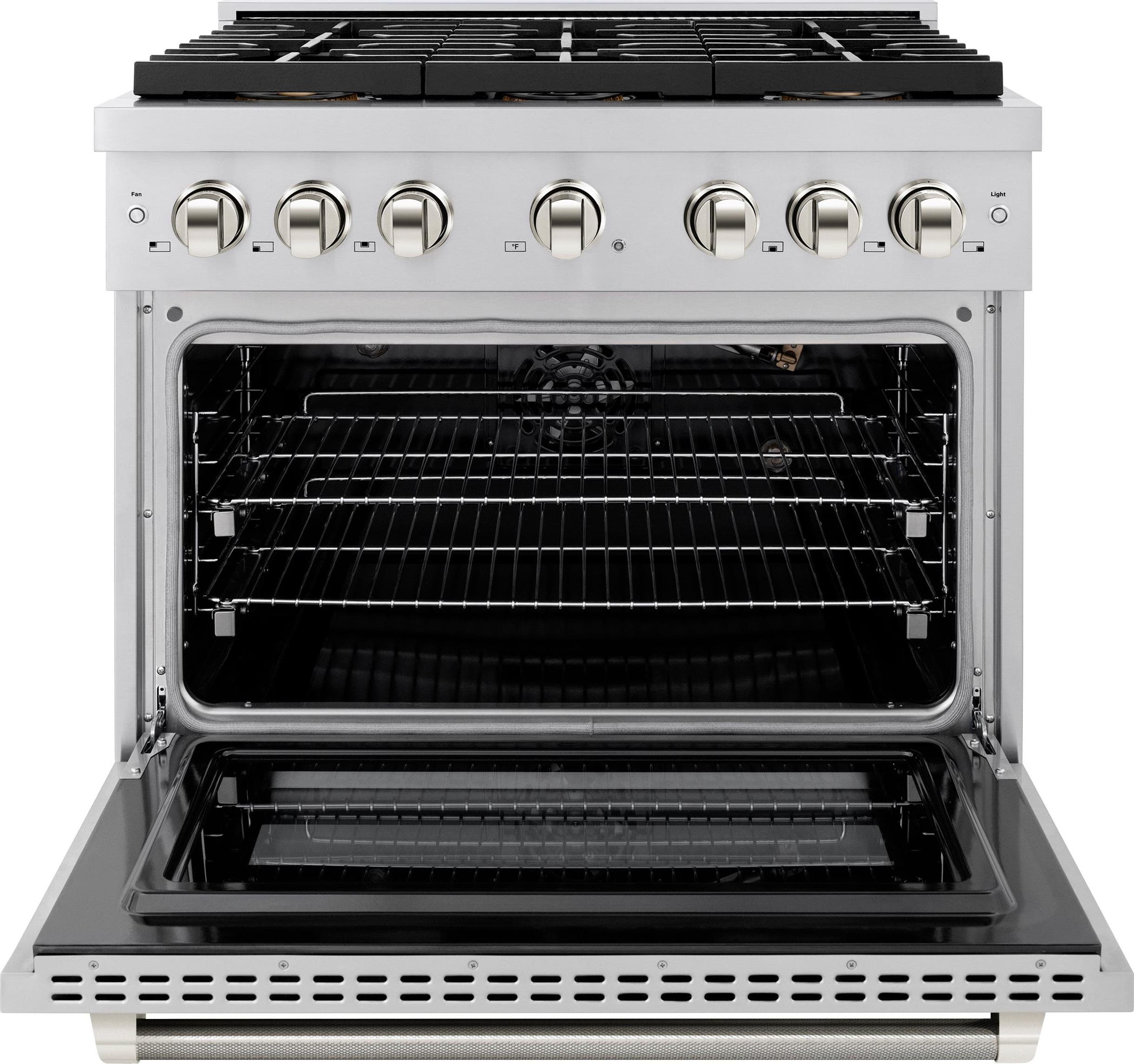 Zline PSGRZ36KPN Stainless Steel With Polished Nickel Helix Handle ...