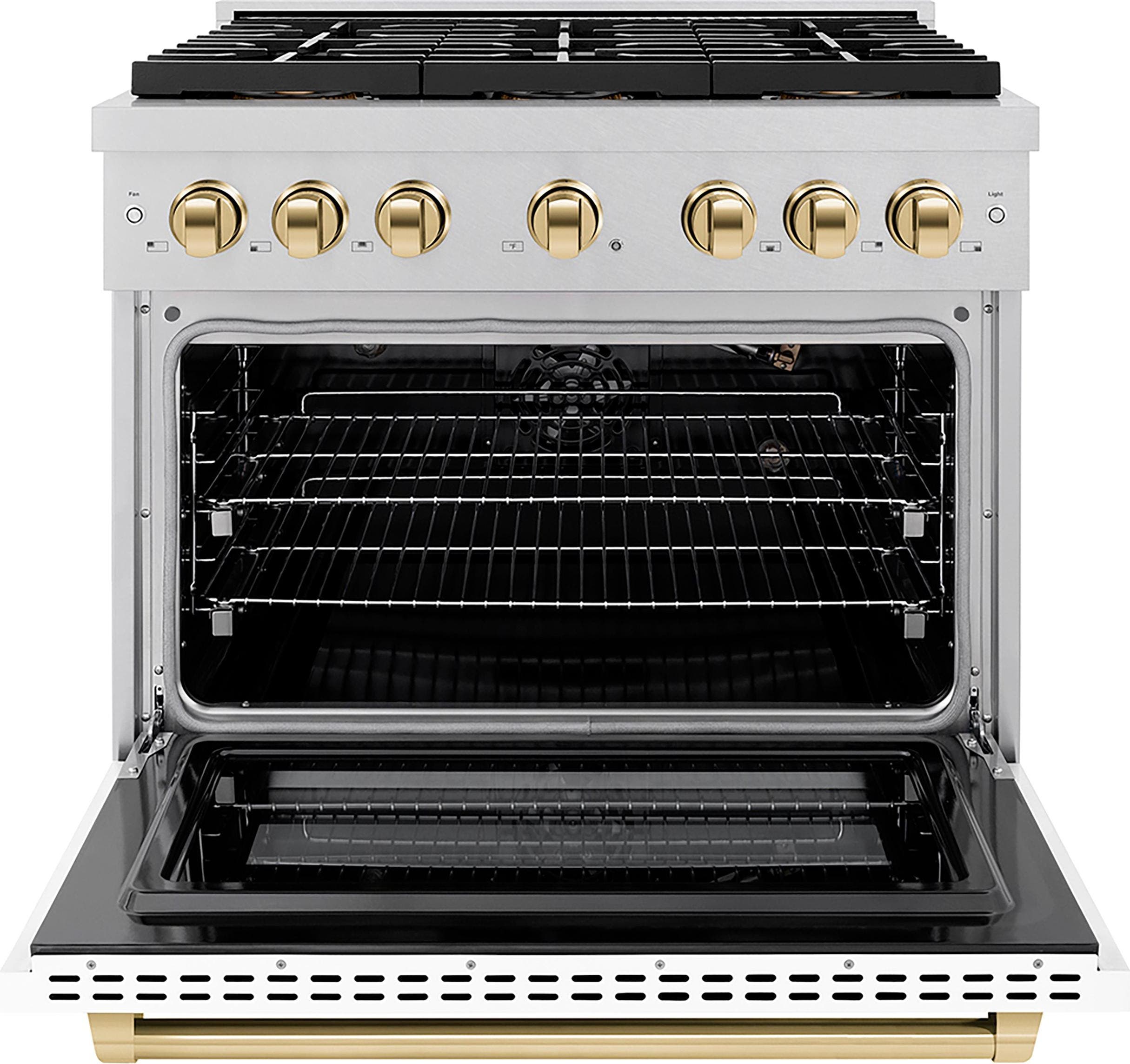 Zline PSGRSZWM36G Satin Stainless Steel With White Matte Door And Po...