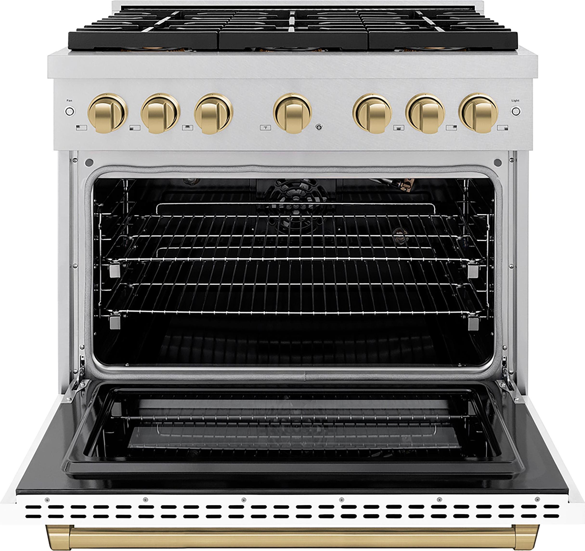 Zline PSGRSZWM36CB Satin Stainless Steel With White Matte Door And Ch...