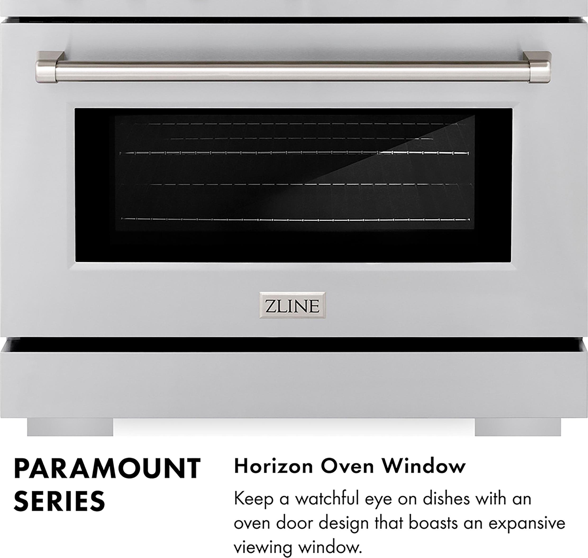 Zline PSGRSZWM36CB Satin Stainless Steel With White Matte Door And Ch...