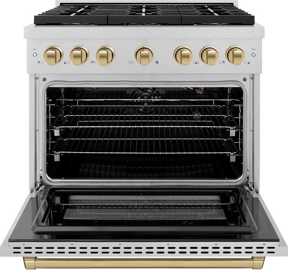 Zline PSGRSZ36CB Satin Stainless Steel And Champagne Bronze Accents
