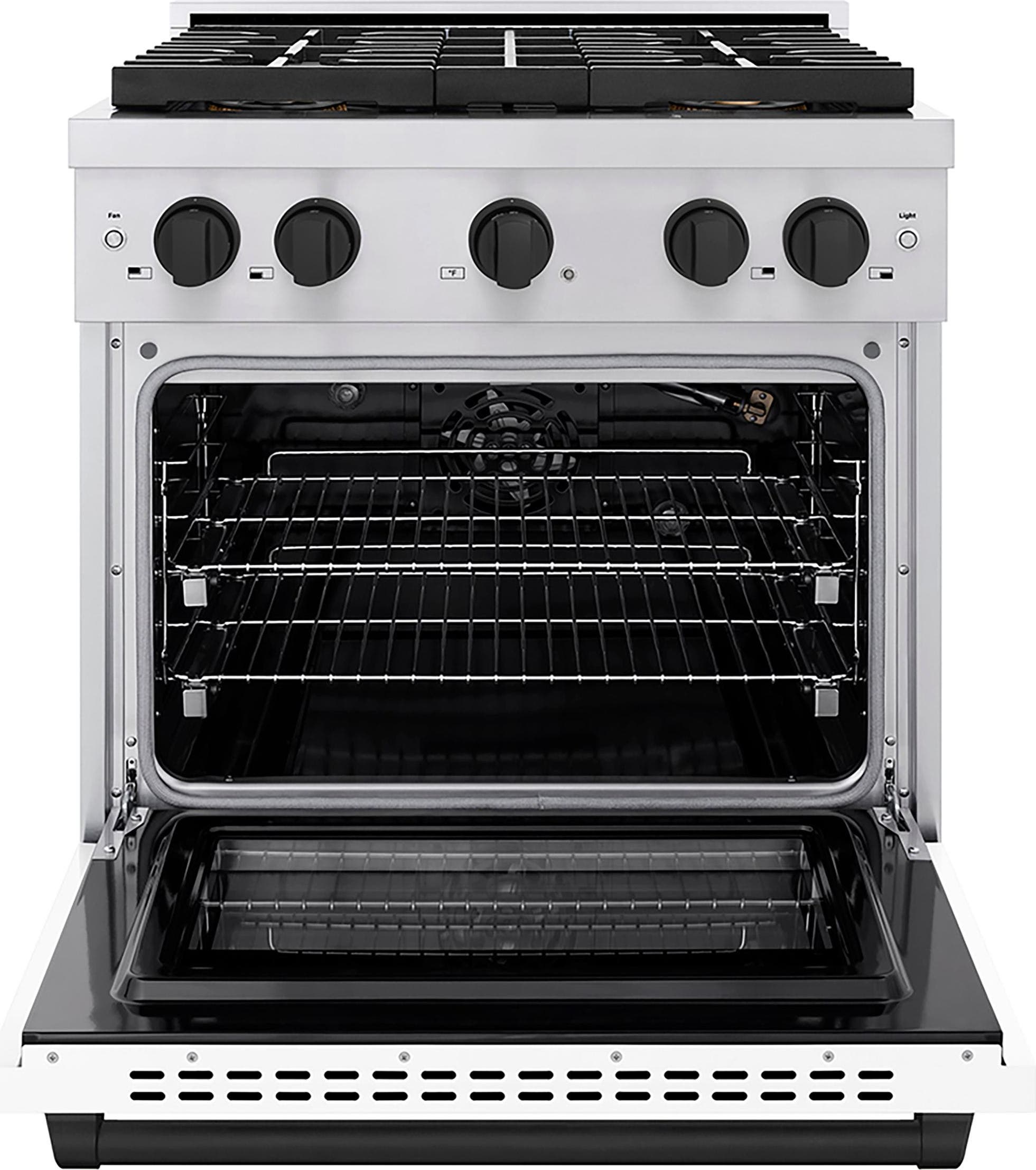 Zline PSGRZWM30MB Stainless Steel With White Matte Door And Matte Bl...