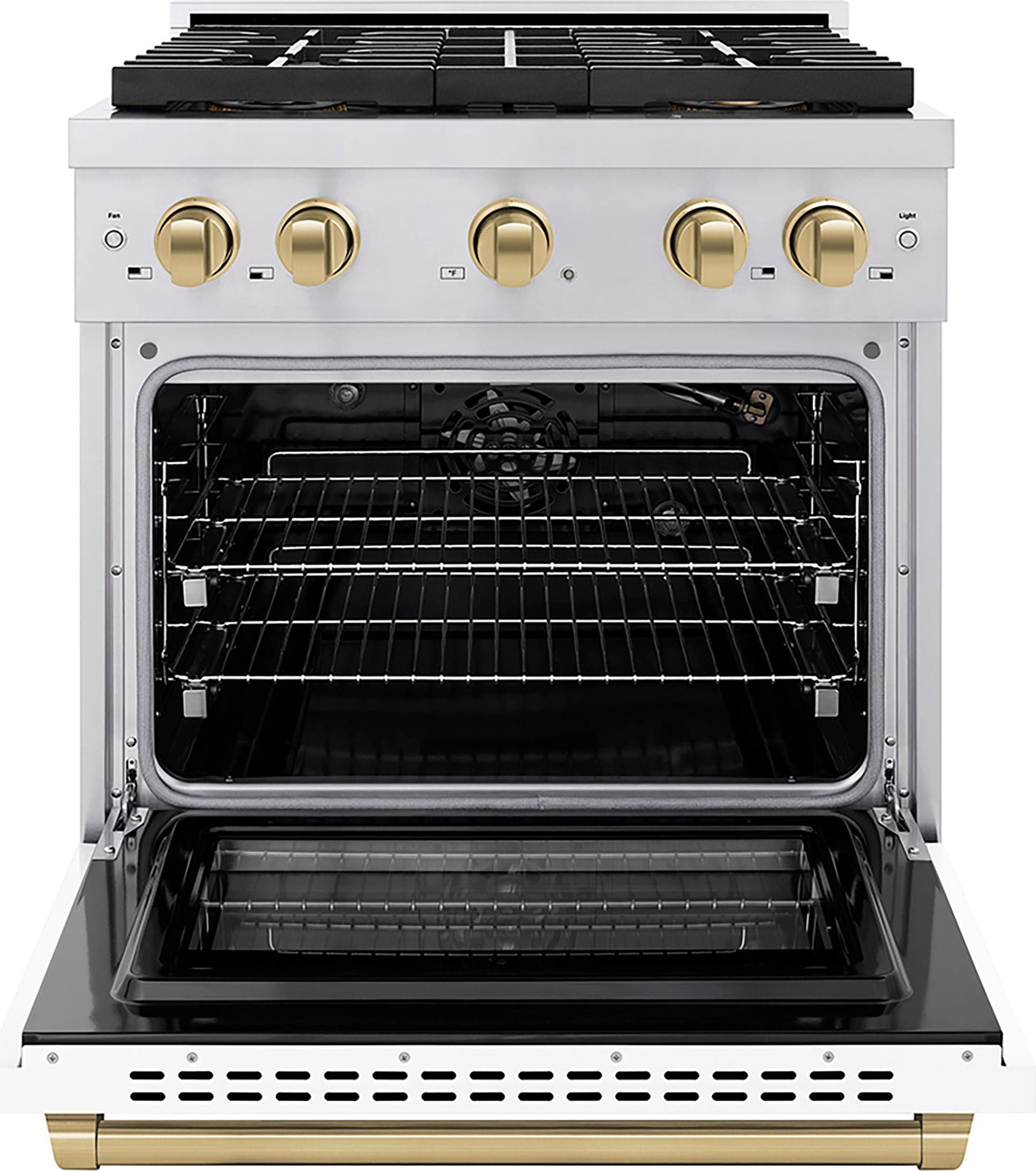 Zline PSGRZWM30CB Stainless Steel With White Matte Door And Champagn...