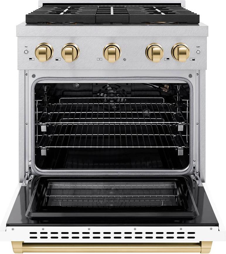 Zline PSGRSZWM30G Satin Stainless Steel With White Matte Door And Po...