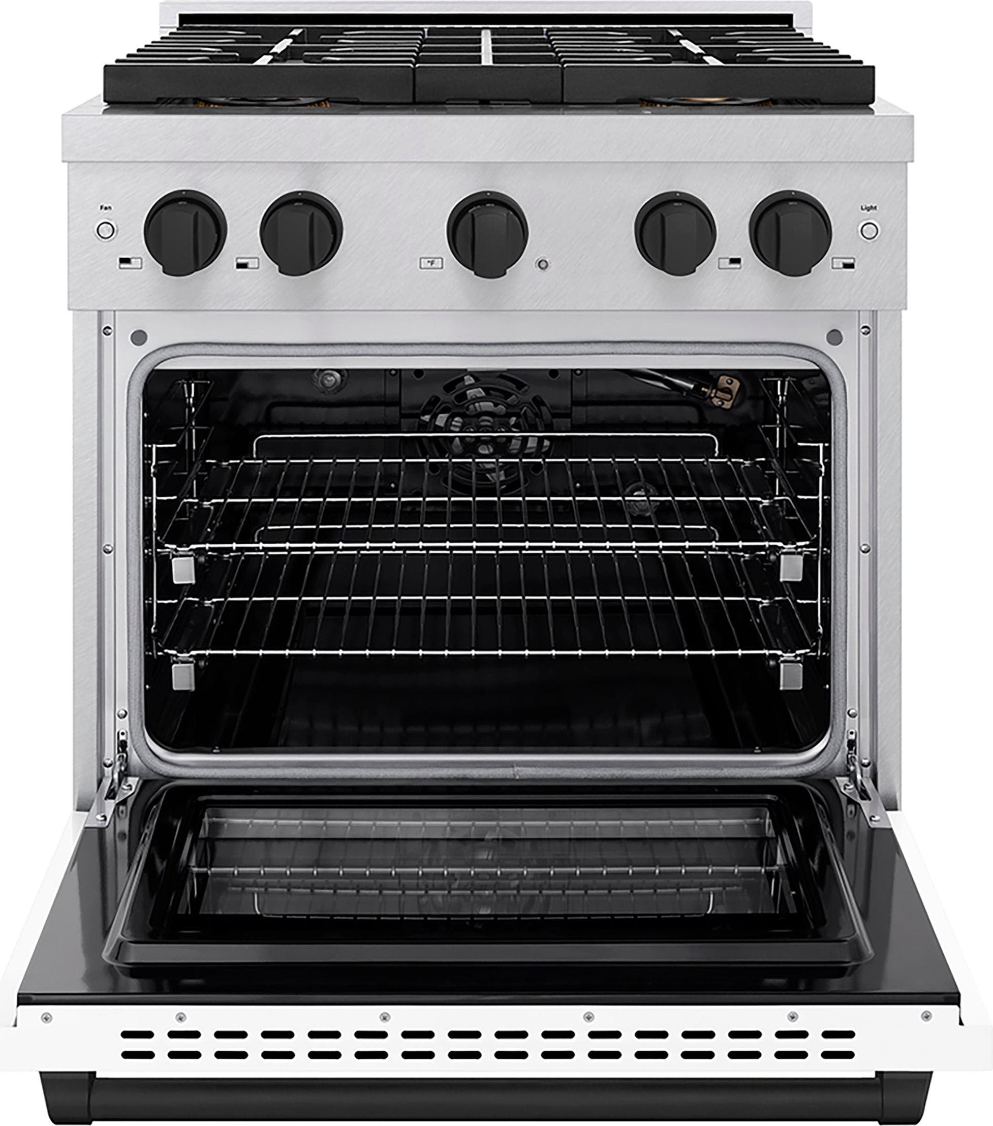 Zline PSGRSZWM30MB Satin Stainless Steel With White Matte Door And Ma...