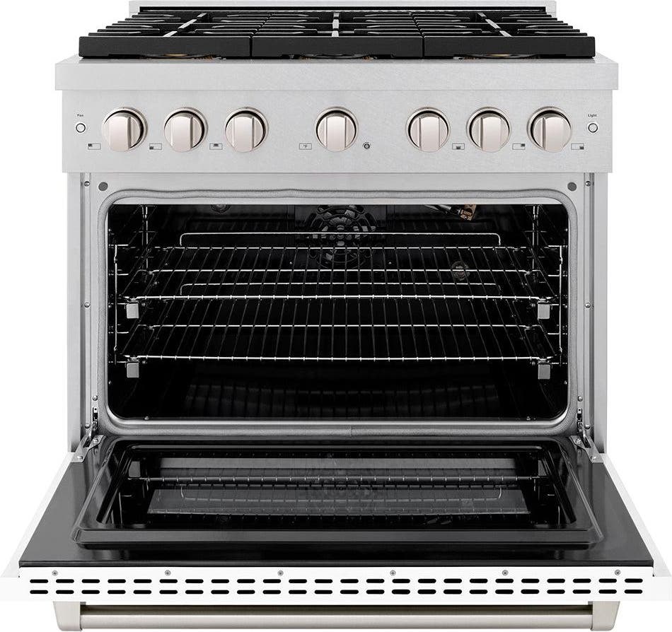 Zline PSGRSWM36 Satin Stainless Steel With White Matte Door