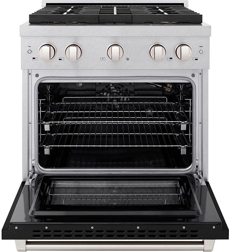 Zline PSGRSBLM30 Satin Stainless Steel With Black Matte Door
