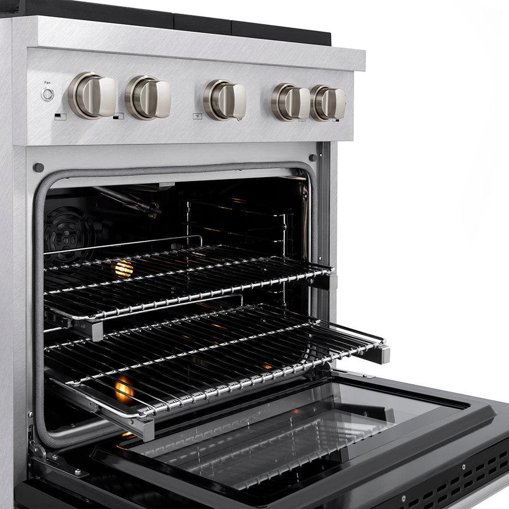 Zline PSGRSBLM30 Satin Stainless Steel With Black Matte Door