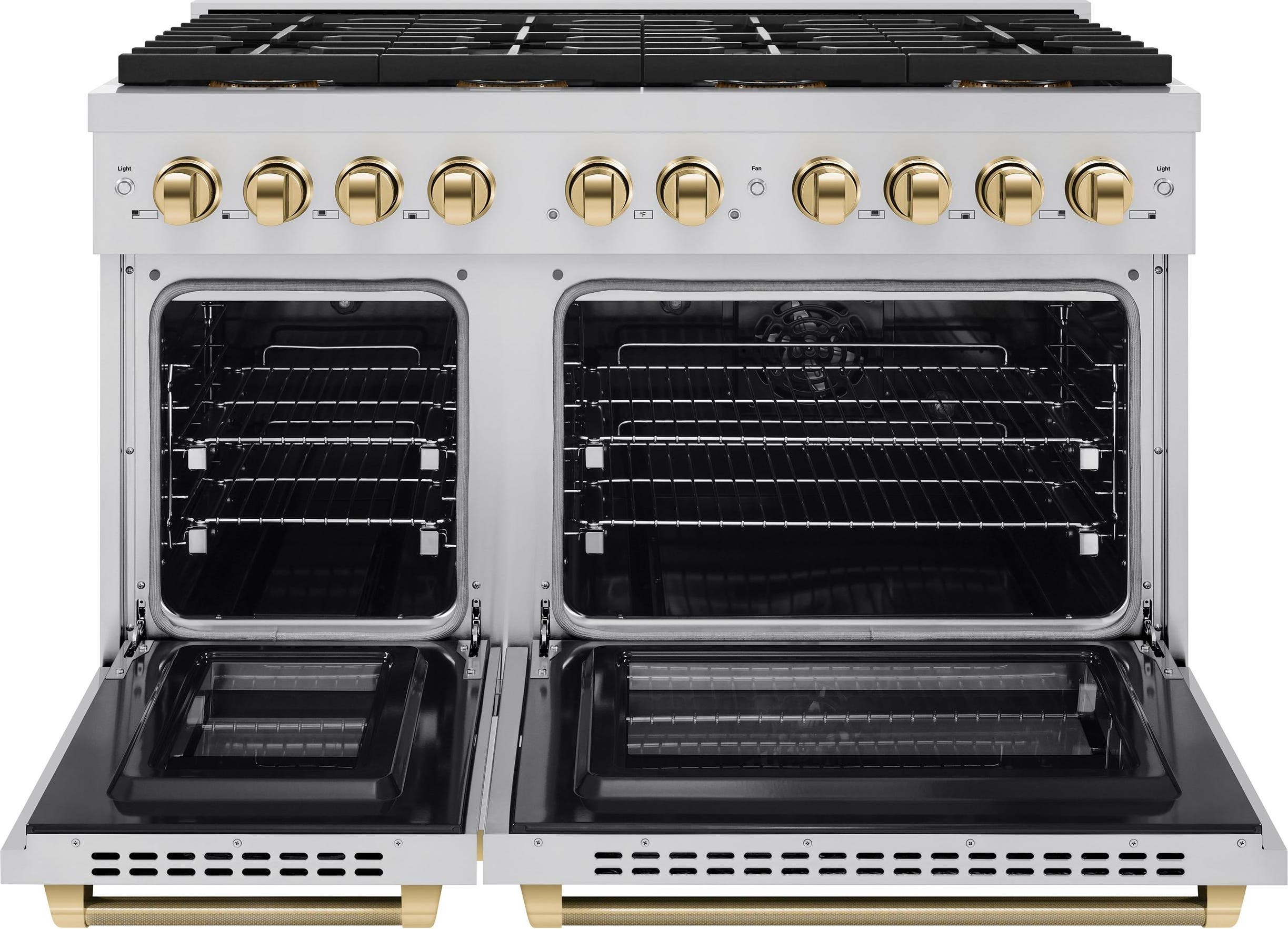 Zline PSDRZ48KG Stainless Steel With Polished Gold Helix Handles A...