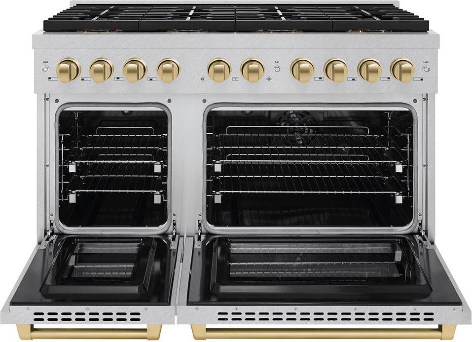 Zline PSDRSZ48CB Satin Stainless Steel And Champagne Bronze Accents