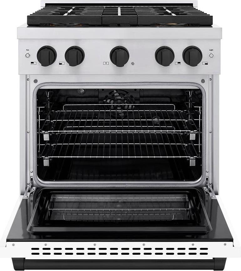 Zline PSDRZWM30MB Stainless Steel With White Matte Door And Matte Bl...