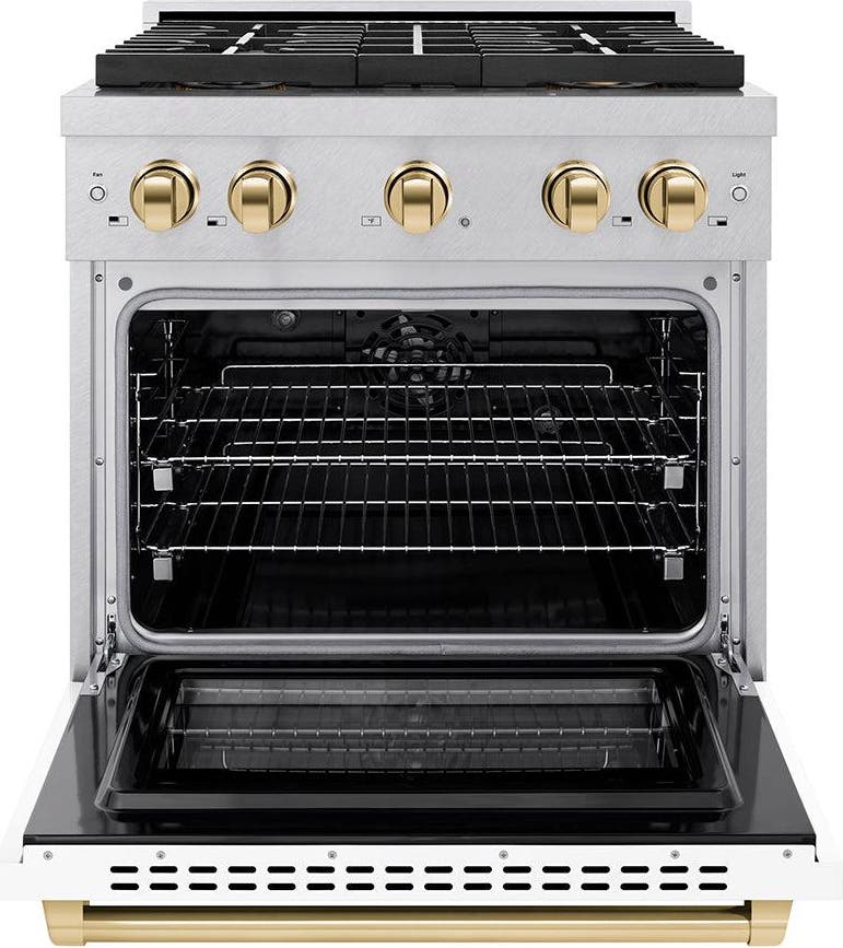 Zline PSDRSZWM30G Satin Stainless Steel With White Matte Door And Po...