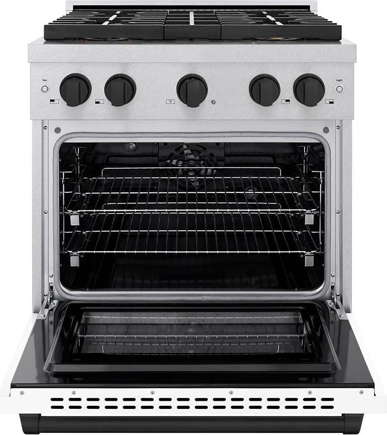 Zline PSDRSZWM30MB Satin Stainless Steel With White Matte Door And Ma...