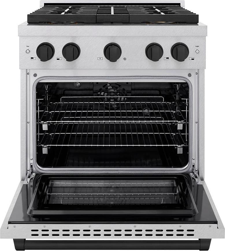 Zline PSDRSZ30MB Satin Stainless Steel And Matte Black Accents