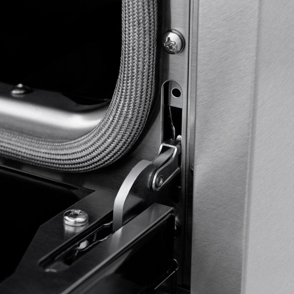 Zline PSDRSZ30MB Satin Stainless Steel And Matte Black Accents