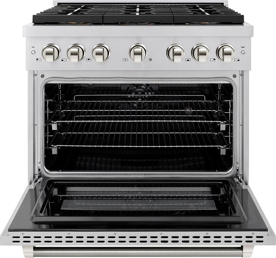 Zline PSDRZ36KPN Stainless Steel With Polished Nickel Helix Handle ...