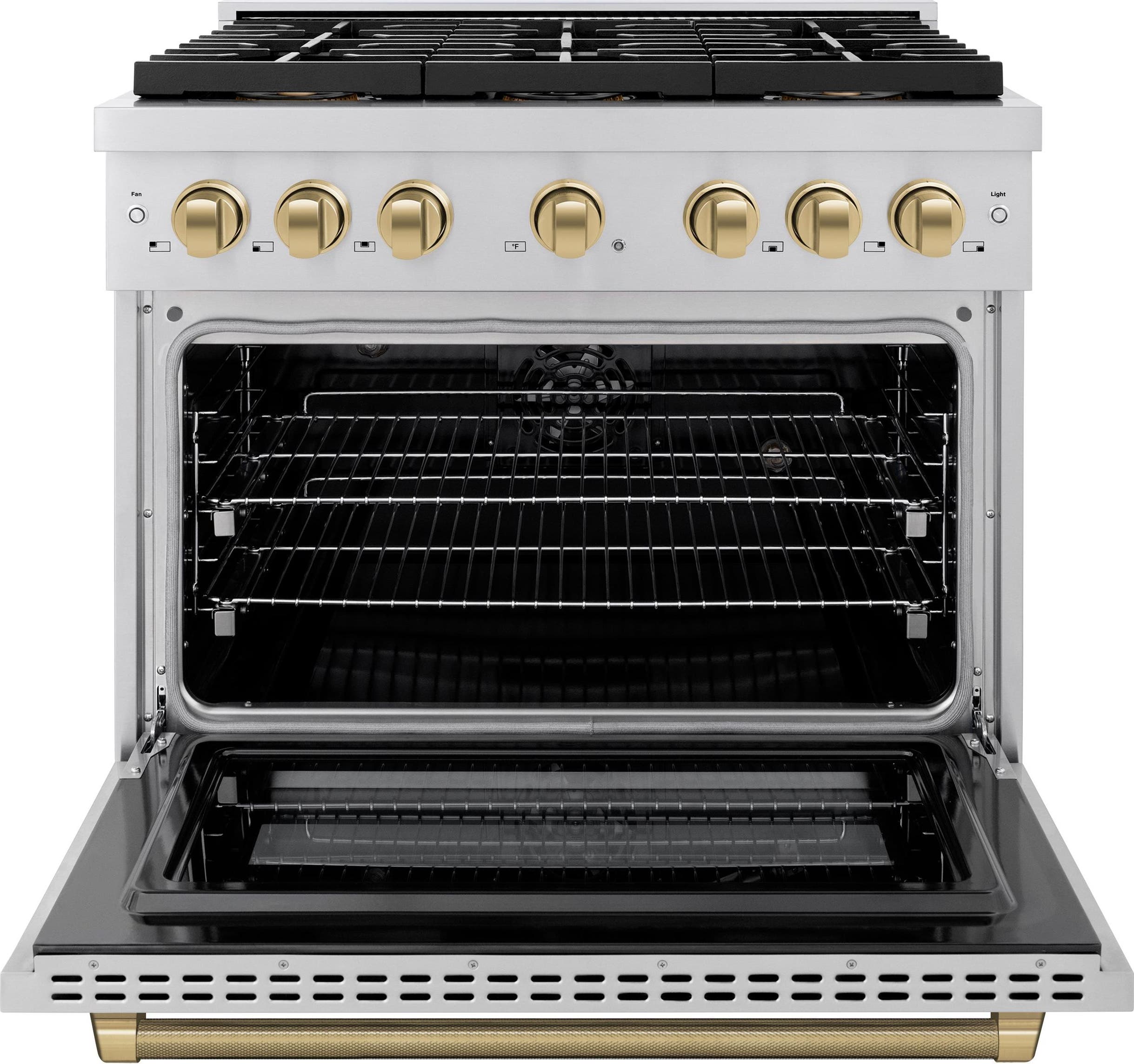 Zline PSDRZ36KCB Stainless Steel With Champagne Bronze Helix Handle...