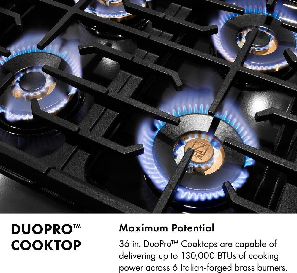 Zline PSDRSZ36G Satin Stainless Steel And Polished Gold Accents