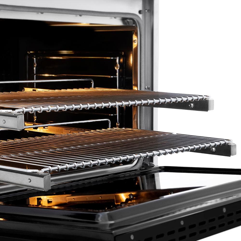 Zline PSDRZBLM36CB Black Matte Door And Champagne Bronze Accents