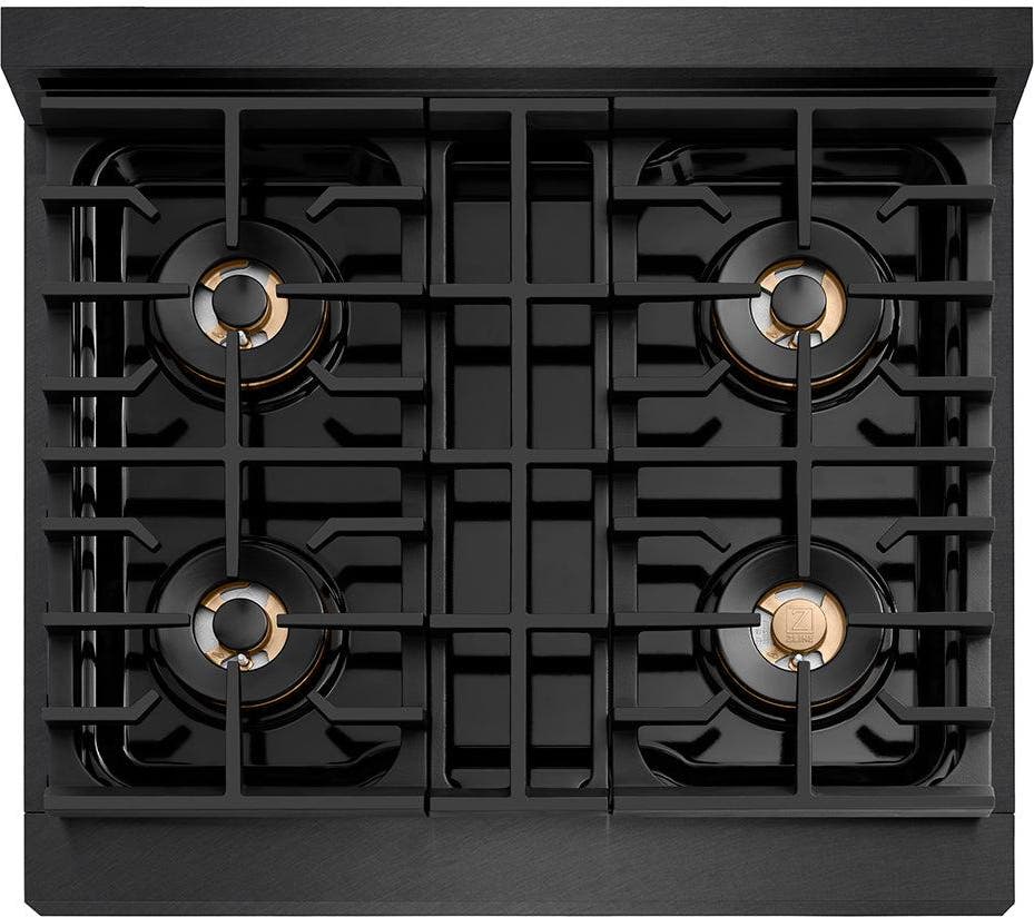 Zline PSDRBSZ30MBCB Black Satin Stainless Steel With Matte Black And C...