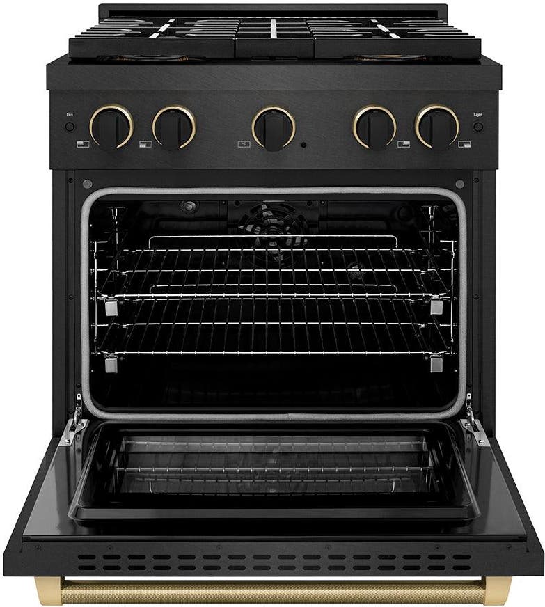 Zline PSDRBSZ30MBCB Black Satin Stainless Steel With Matte Black And C...