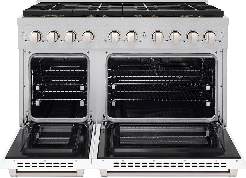 Zline PSDRSWM48 Satin Stainless Steel With White Matte Doors