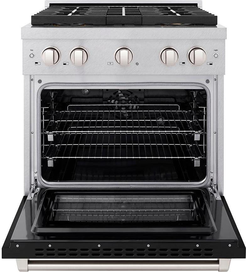 Zline PSDRSBLM30 Satin Stainless Steel With Black Matte Door