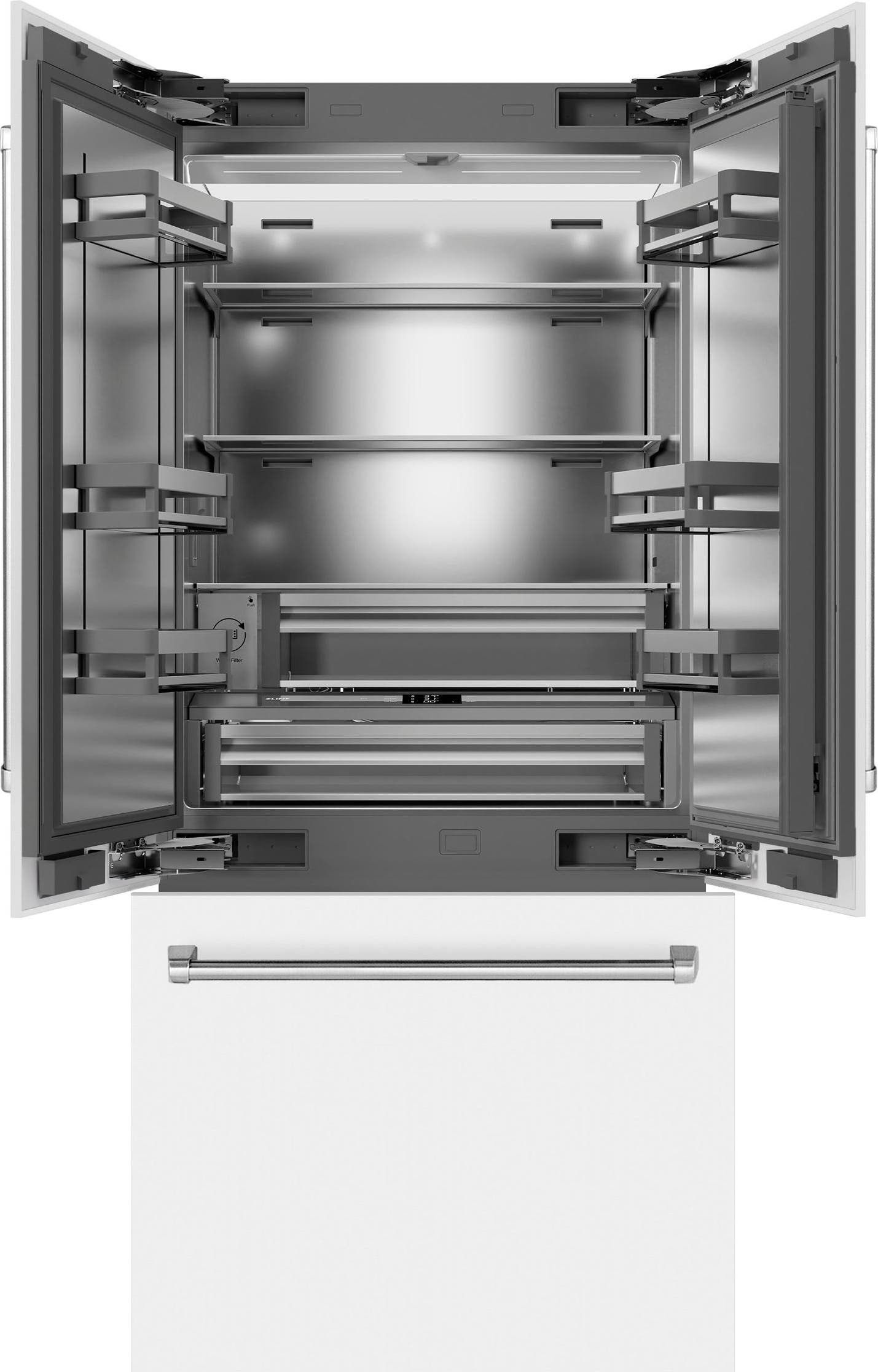 Zline SRBIVWM36 White Matte With Stainless Steel Interior