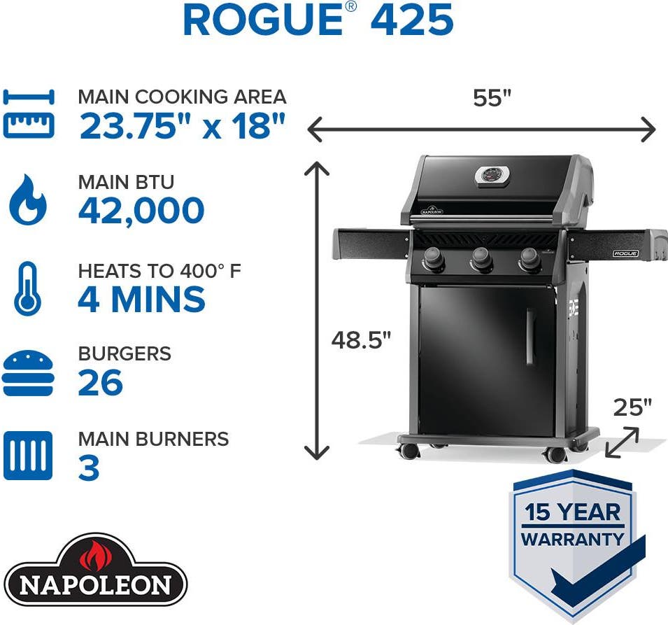 Napoleon R425PK2SS Black, Liquid Propane