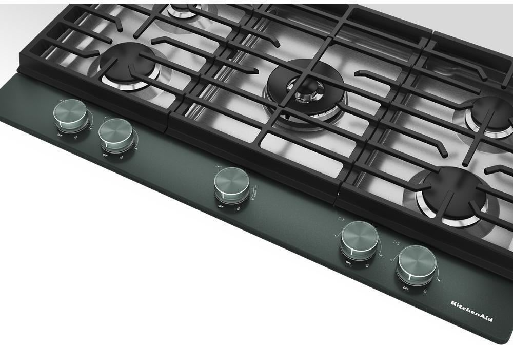 KitchenAid KCGK736SJP 36 in. Gas Cooktop | Plesser's Appliances