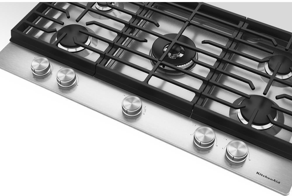 KitchenAid KCGK536SSS 36 in. Gas Cooktop Stainless Steel