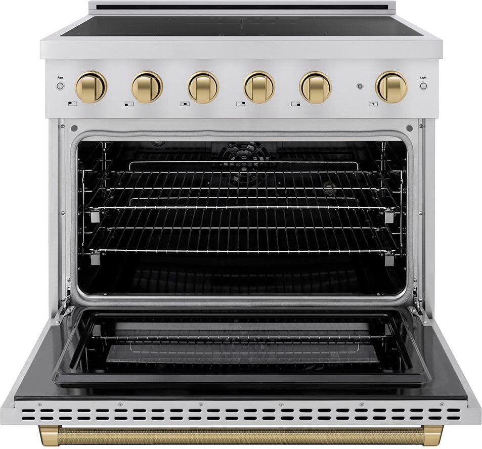 Zline SINRZ36KCB Stainless Steel With Champagne Bronze Helix Handle...