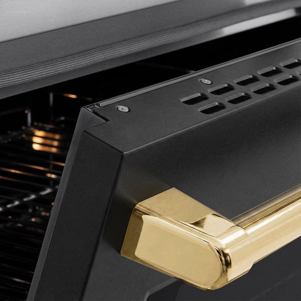 Zline SINRZBLM36G Stainless Steel With Black Matte Door And Polished...