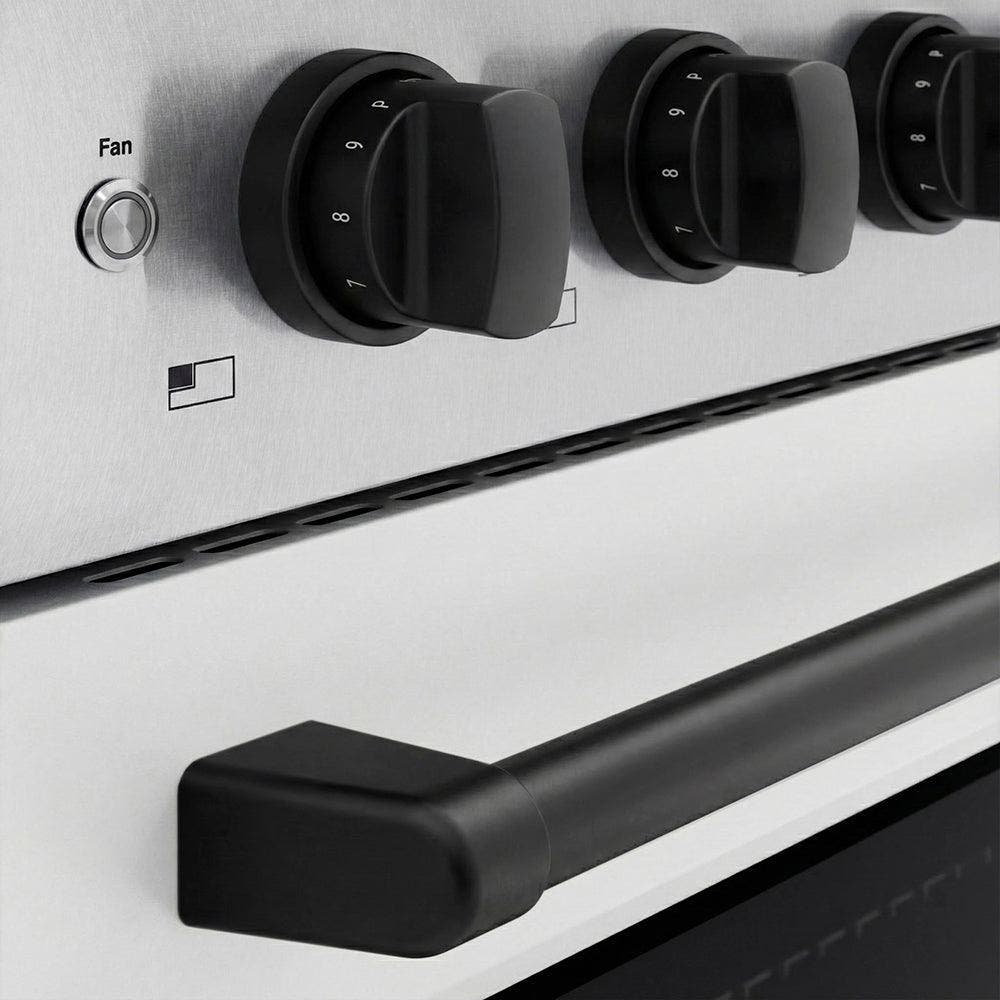 Zline SINRSZWM36MB Satin Stainless Steel With White Matte Door And Ma...
